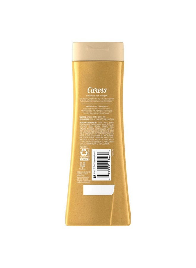 Caress Body Wash for Women, Shea Butter & Brown Sugar, Hydrating and Exfoliating Shower Gel for Gorgeous Radiant Skin, 20 fl oz, 4 Pack - Image 3