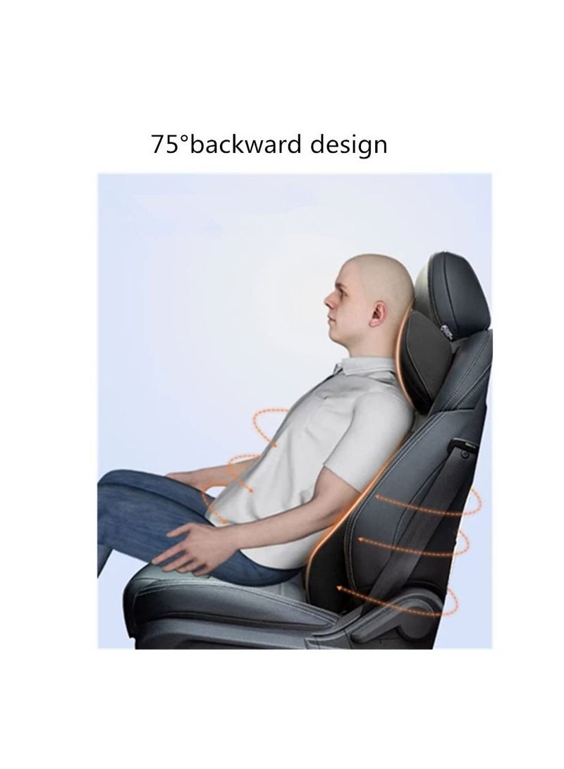 SYOSI SYOSI Car Seat Headrest Neck Rest Cushion and Lumbar Support Pillow, Memory Foam Ergonomic Seat Cushion for Car Seats Office Chairs, Relieve Driving Fatigue, Improve Posture (Black) - Image 3