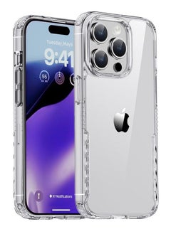 iPhone 15 Pro Max Case, High Transparent PC Hard Backplane + TPU Soft Frame Protective Case, Anti-Drop Four Corner Airbag Anti-Yellowing Case Cover Fit for Apple iphone 15 Pro Max(Clear)