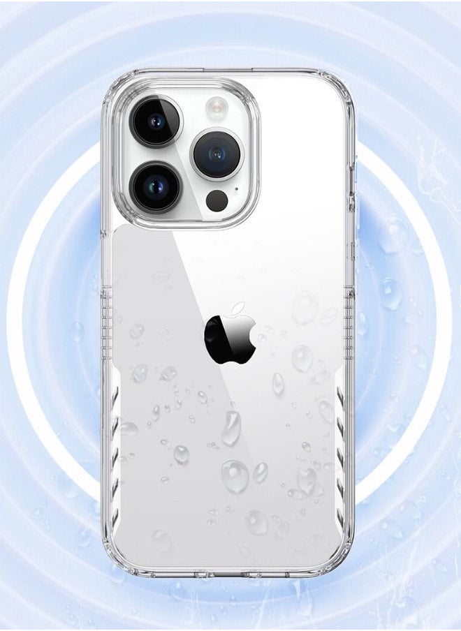Generic - iPhone 15 Pro Max Case, High Transparent PC Hard Backplane + TPU Soft Frame Protective Case, Anti-Drop Four Corner Airbag Anti-Yellowing Case Cover Fit for Apple iphone 15 Pro Max(Clear) - Image 1
