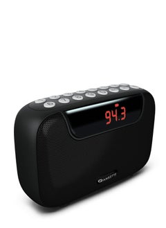 Amkette Pocket Blast FM Radio with Bluetooth Speaker with Powerful Sound Voice FM Recording Hidden Antenna more than 7 Hours Playback and Number Pad Black