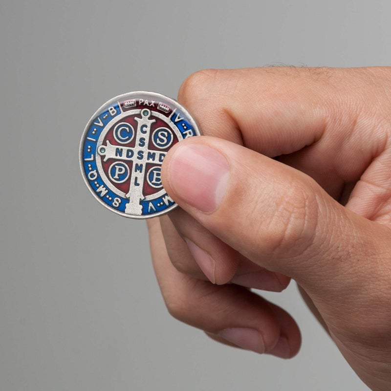 Intercessionâ„¢ Saint Benedict Pocket Medal (Silver) - Image 4