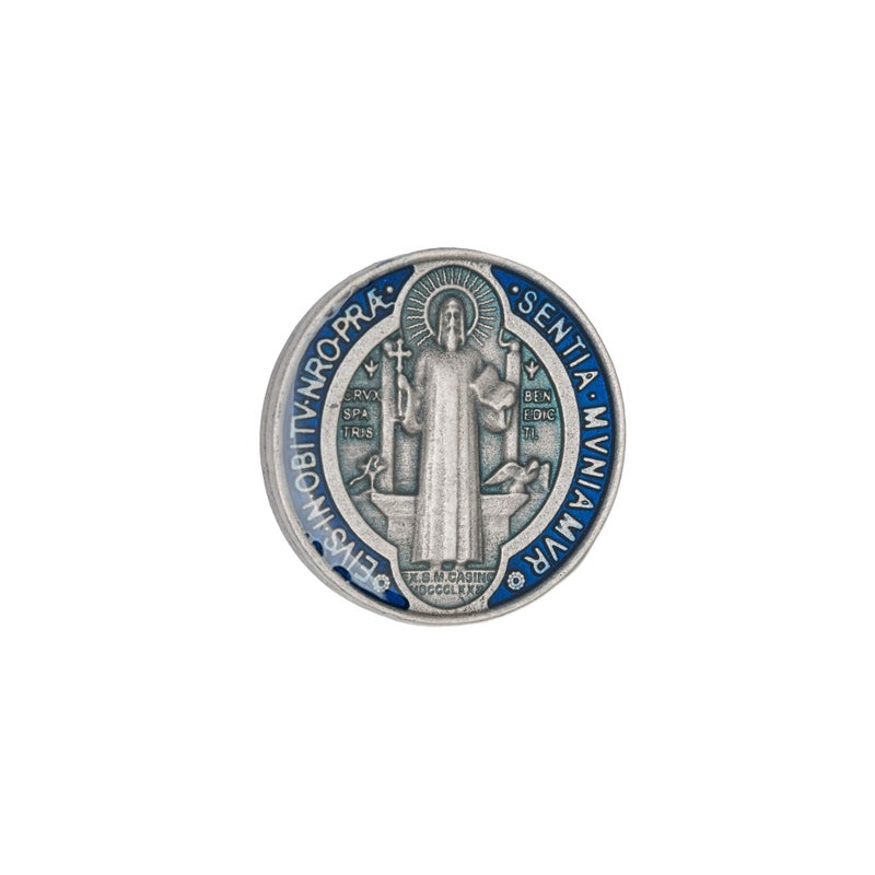 Intercessionâ„¢ Saint Benedict Pocket Medal (Silver) - Image 2