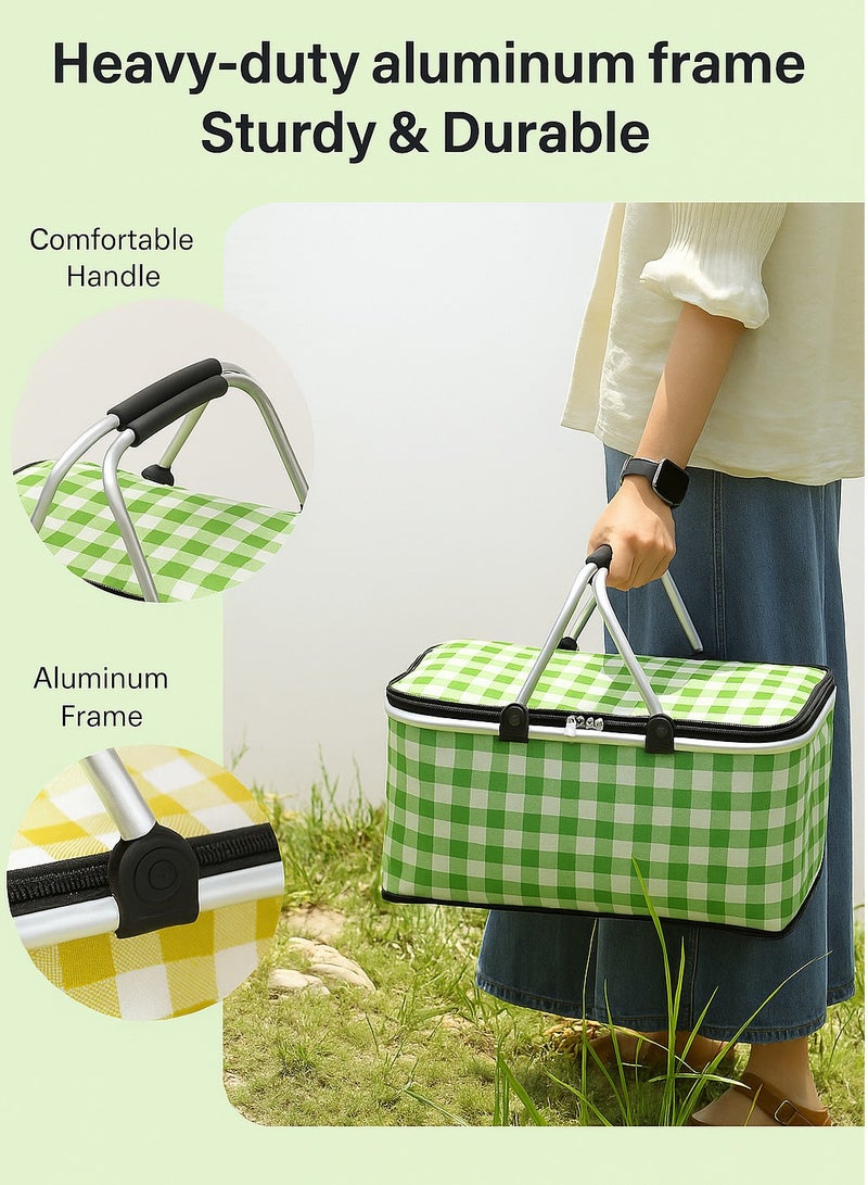 Summer Travel Outdoor 28L Keepcold Picnic Icebox（green）  - Image 3