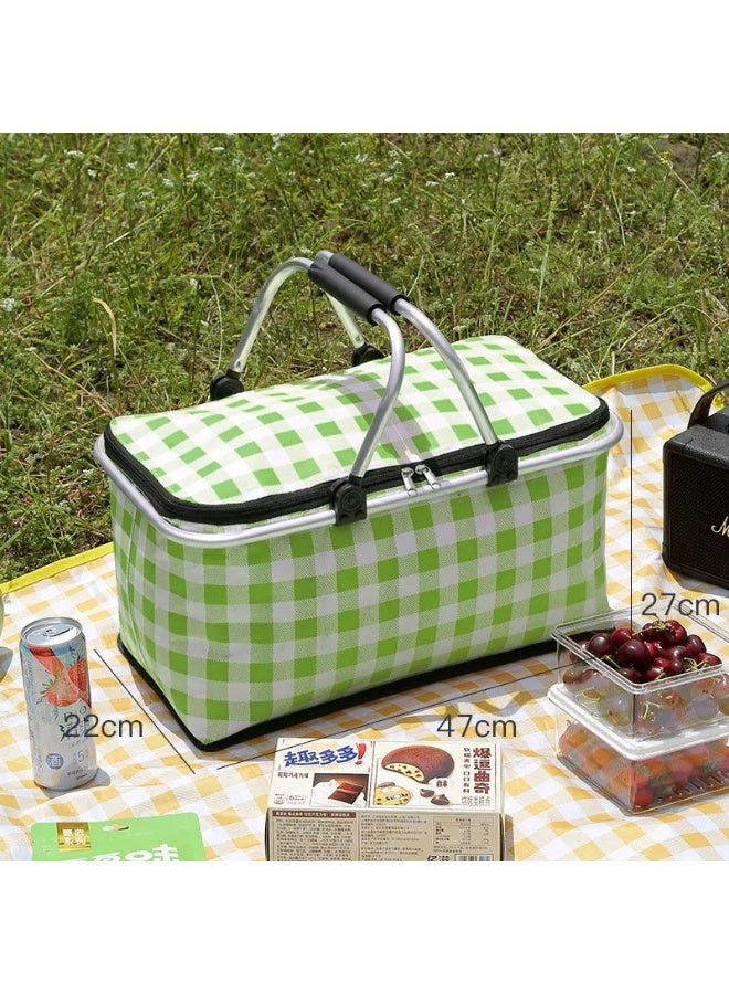 Summer Travel Outdoor 28L Keepcold Picnic Icebox（green）  - Image 1