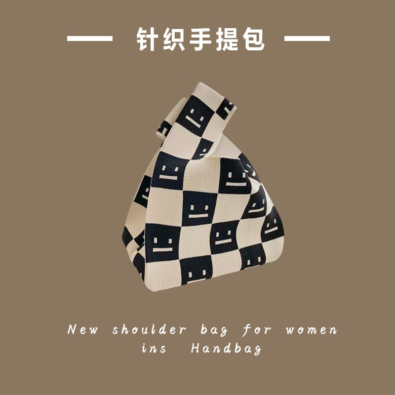 Knitted Bag Hand Gift Bag Handbag Rabbit Handbag Ins Large Capacity Gift Bag Hand Bag Wrist - Image 2