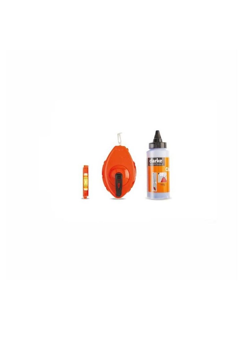 Clarke Clarke Chalk Reel Combination Set 30 Mtr Red  - Image 3