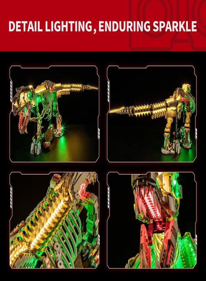 BRIKSMAX 2.0 Light Kit for Lego-Dinosaur Fossils: Tyrannosaurus rex -Innovative Led Lighting Compatible with Jurassic World 76968 - Not Included Lego Set - Image 3