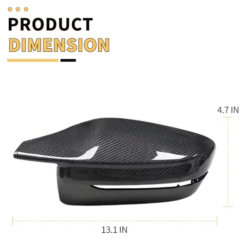 MAXDOM LLC MAXDOM Real Carbon Fiber Mirror Caps Compatible with G20 G21 G30 G31 G32 G11 G12 G14 G15 G16 Rearview Side Mirror Cover Replacement - Image 5