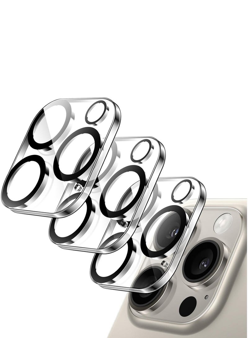 Raxoom Camera Lens Protector for iPhone 16 Pro & Pro Max | 9H Tempered Glass | Anti-Scratch | Case Friendly | Night Shot Compatible | HD Clear | 3-Pack - Image 1