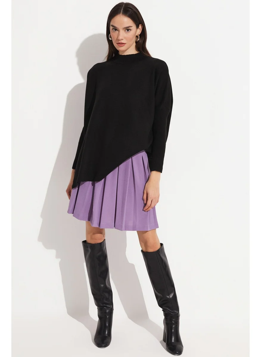 جون Pleated Knitted Skirt