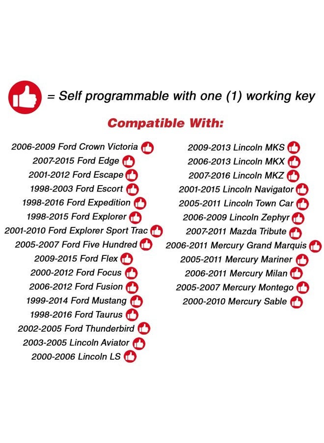 KeylessOption Keyless Entry Remote Control Fob Uncut Blank Car Ignition Key for CWTWB1U345, GQ43VT11T, H92 (Pack of 2) - Image 4