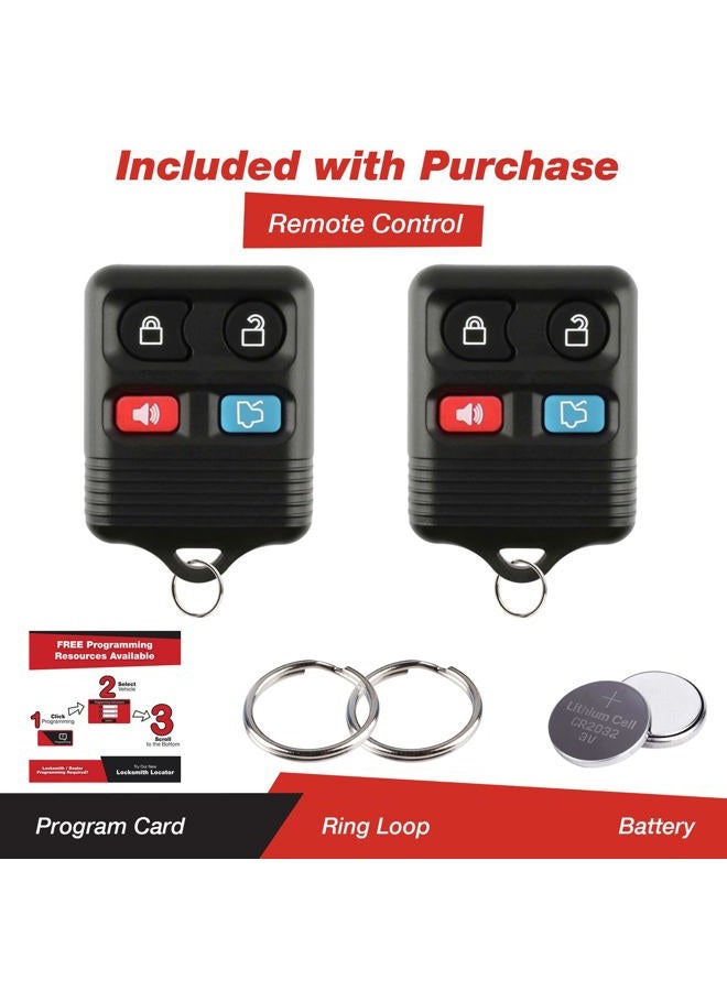 KeylessOption Keyless Entry Remote Control Fob Uncut Blank Car Ignition Key for CWTWB1U345, GQ43VT11T, H92 (Pack of 2) - Image 2