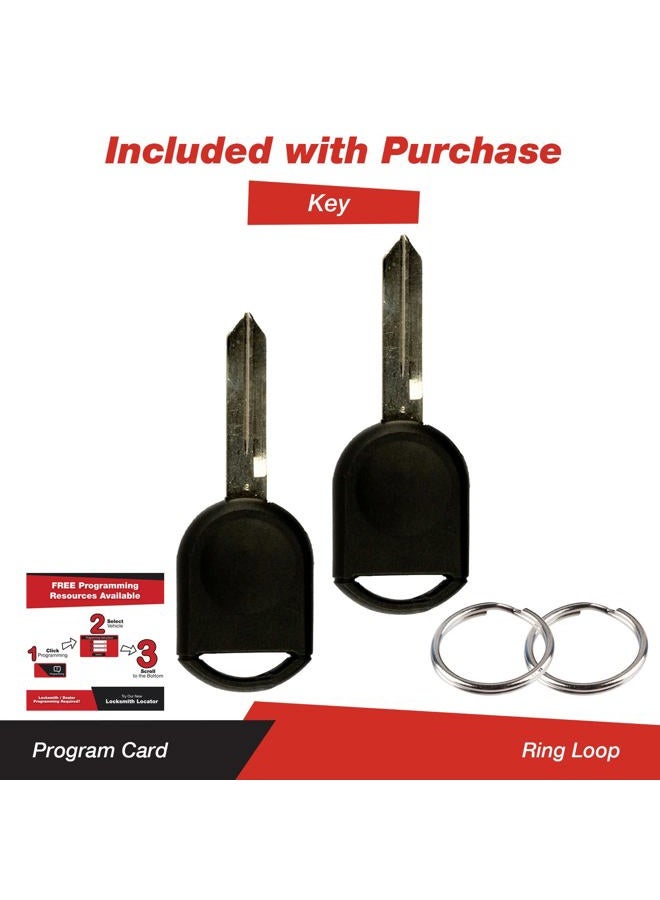 KeylessOption Keyless Entry Remote Control Fob Uncut Blank Car Ignition Key for CWTWB1U345, GQ43VT11T, H92 (Pack of 2) - Image 5