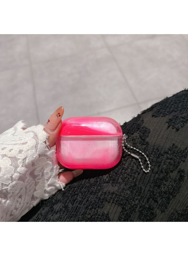 Suitable For AirPods Pro2 Liquid Luminous Quicksand Protective Cover For Apple1/2/3/4 Generation Pro Earphone Cover-Color:Pink-Model:AirPods 4