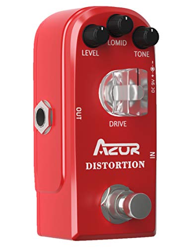 AZOR High Gain Distortion Pedal for Electric Guitar - Analog Circuitry, Aluminum Housing, True Bypass, Compact for Stage/Studio Use - Image 4