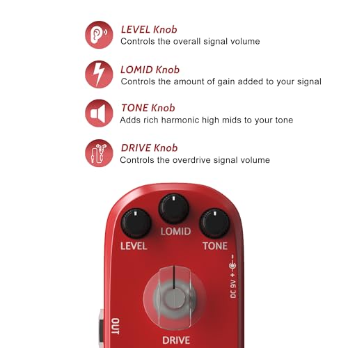 AZOR High Gain Distortion Pedal for Electric Guitar - Analog Circuitry, Aluminum Housing, True Bypass, Compact for Stage/Studio Use - Image 3