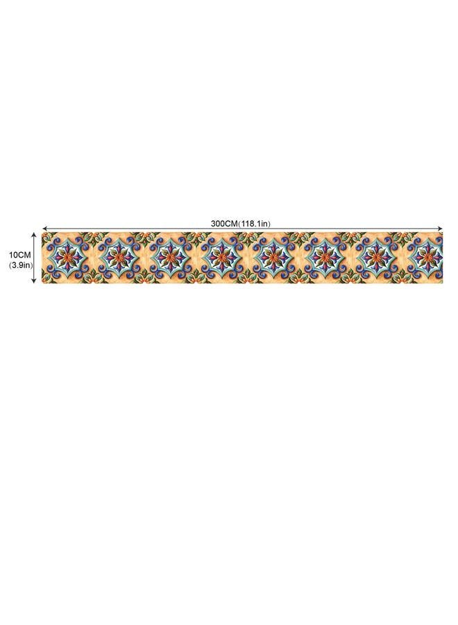 Bluejw European Style Retro Pattern Luminous Waist Line Stickers Bathroom Kitchen Warning Tile Wall Stickers Luminous Waist Stickers Wholesale - Image 1