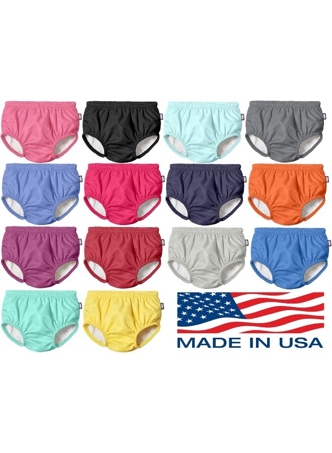 City Threads Baby Girls' and Boys' Swim Diaper Cover Reusable Leakproof for Swimming Pool Lessons Beach, Charcoal, 0-3 Months - Image 3