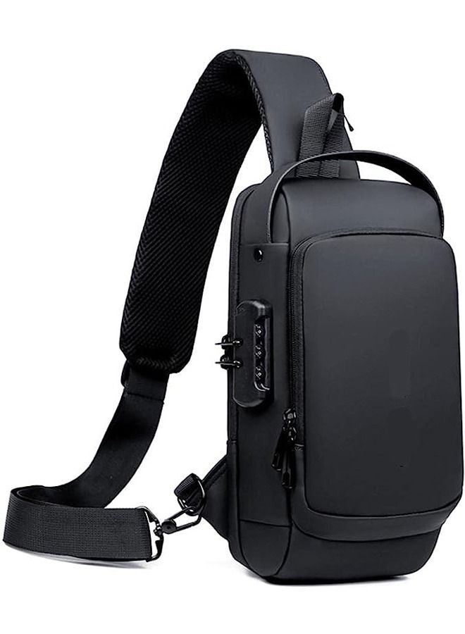 Anti theft Crossbody Sling bag,Shoulder Backpack,Lightweight Chest Daypack with USB Charging Port,Fit for 9.7'' ipad  - Image 1