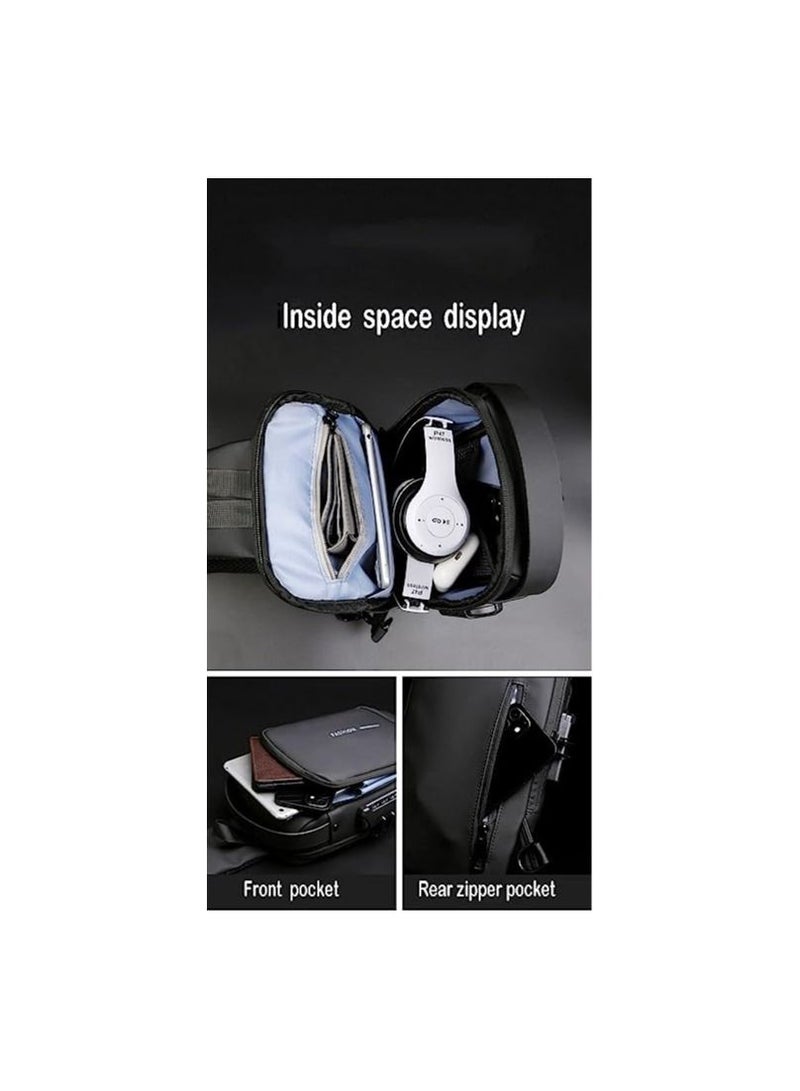 Anti theft Crossbody Sling bag,Shoulder Backpack,Lightweight Chest Daypack with USB Charging Port,Fit for 9.7'' ipad  - Image 4