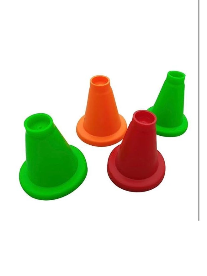 Cricket Batting Tee - Durable TPR Material | Cricket Cones for Exercise | Cricket Equipment Tee for Batting, Cricket Practice | Cricket Cones for Practice (Multicolor, Pack of 6) (4)