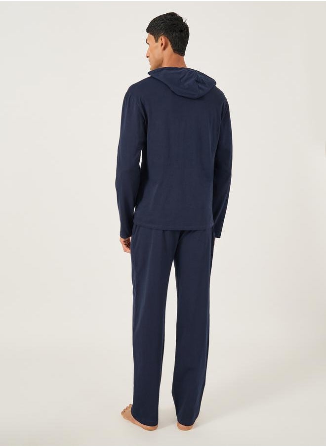 Styli Solid Long Sleeves Hoodie and Pyjama Set  - Image 5