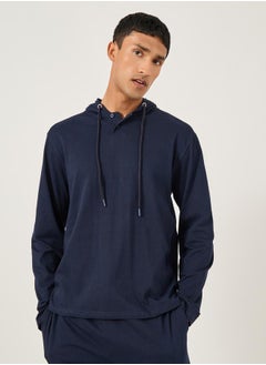 Styli Solid Long Sleeves Hoodie and Pyjama Set  - Image 2
