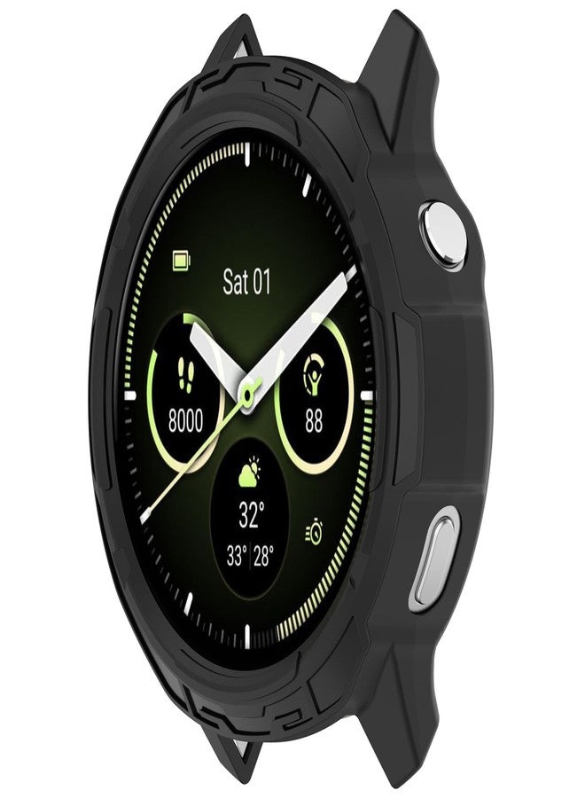FanTEK Compatible with Garmin Venu 4 45mm Smart Watch TPU Cases, Soft Frame Protective Cover Scratch Resistant Shock Absorbing Case, Black - Image 2