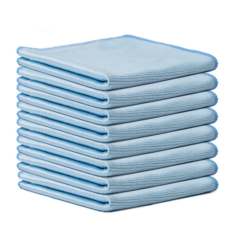 Generic Amazon Microfiber Glass Cleaning Cloth Household Window Desktop LCD Screen Water Stain Wipe Blue 
