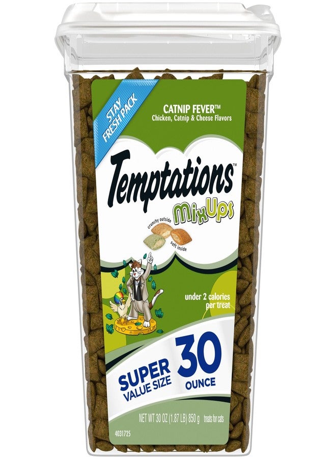 Temptations MixUps Catnip Fever Flavor Crunchy and Soft Cat Treats, 30 oz. Tub - Image 1
