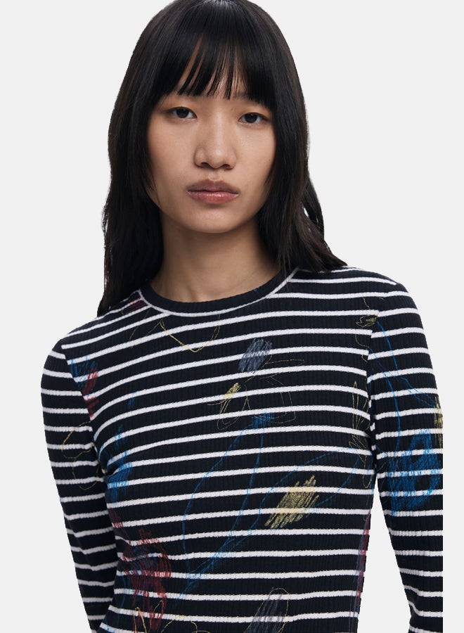 DESIGUAL Striped combined dress - Image 3