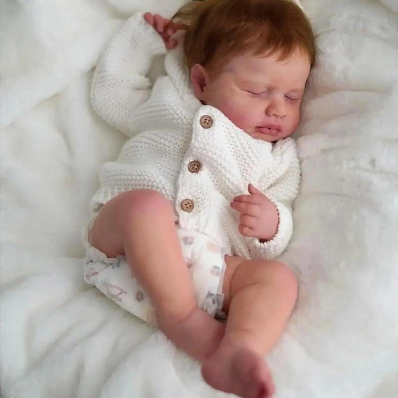 Zero Pam Lifelike Reborn Baby Dolls Silicone Full Body,20 in Realistic Baby Doll, Sleeping Babys Dolls Rooted Hair,Real Life Babys, Newborn Babies Doll That Look Real,Reborn Toddler with Accessories - Image 4