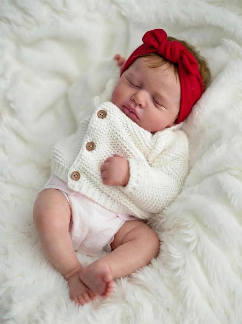 Zero Pam Lifelike Reborn Baby Dolls Silicone Full Body,20 in Realistic Baby Doll, Sleeping Babys Dolls Rooted Hair,Real Life Babys, Newborn Babies Doll That Look Real,Reborn Toddler with Accessories - Image 5