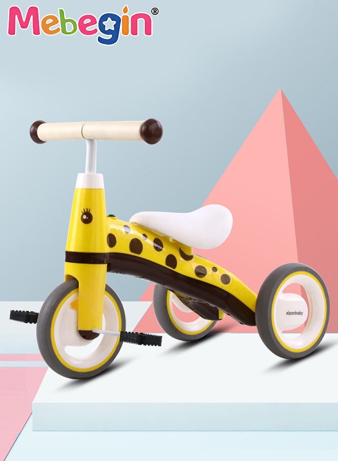 MEBEGIN 3-Wheel Balance Bike, Ride-On Tricycle with Music Button, Toddler Safe Trikes with Anti-slip Pedals and Comfortable Seat, Cartoon Training Bicycle, Easy Assembly, Ideal Gift for Kids - Image 1
