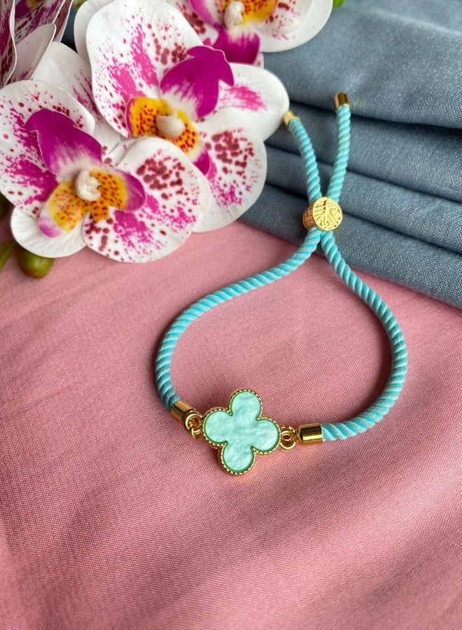 ARTIFICIAL TREE Syk Blue Beautiful Flower Bracelet For Women & Girls 2 Piece (AT GIRLS BRCT 063) - Image 4