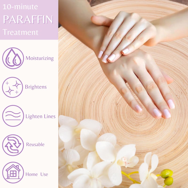 KmaxShip 10-Minute Paraffin Hand Treatment, Home Hand Wax Spa Treatment Gloves, Lavender, One-Pair - Image 3