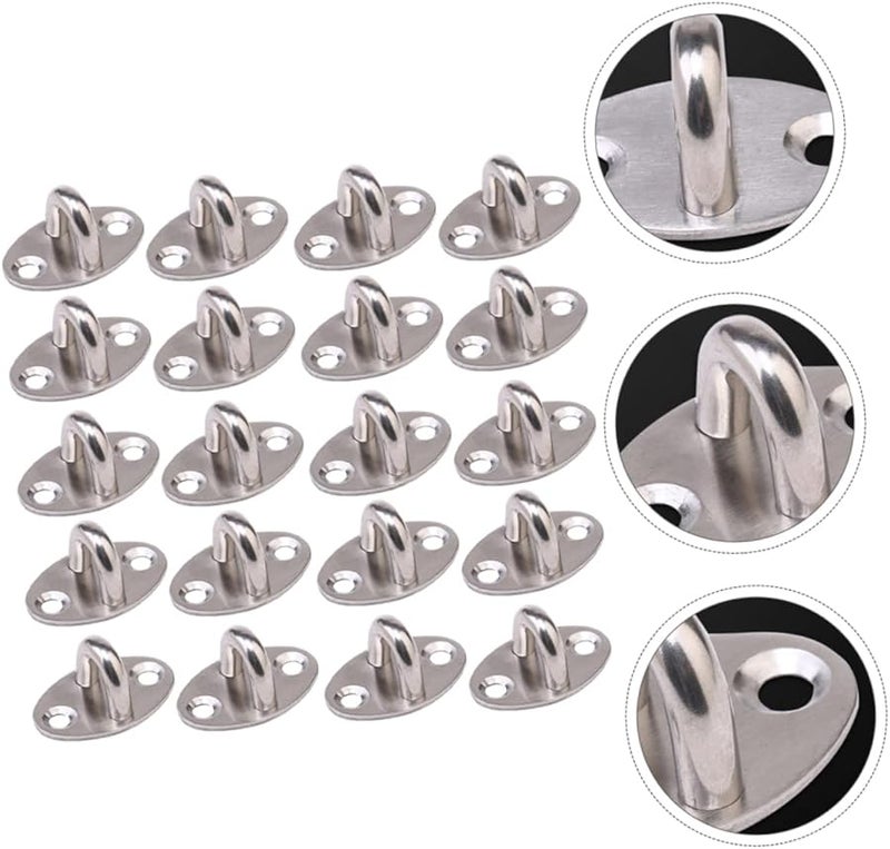 20 قطعة من خطافات السقف الفولاذية المقاومة للصدأ الثقيلة لتخزين المنزل والمطبخ والمكتب - Image 4