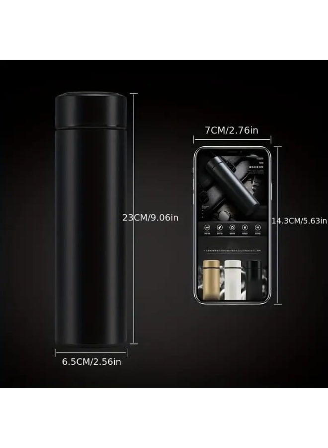 توشيونيكس زجاجة ماء حرارية معزولة بالفراغ، سعة 500 مل، مع شاشة عرض درجة الحرارة LED، مصنوعة من الفولاذ المقاوم للصدأ، مثالية للمشروبات الساخنة والباردة - Image 5