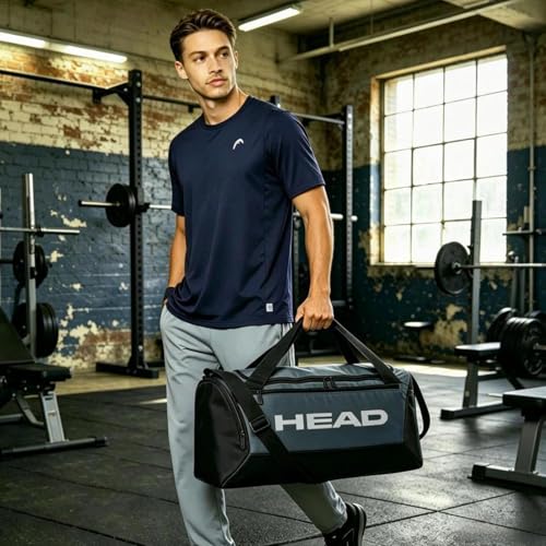 HEAD 45L Gym Duffel Bag with Shoe Compartment & Wet Pocket, Waterproof Large Capacity Sports Bag for Men, Durable Crossbody Weekender for Workout, Fitness, Swimming, Travel - Image 3