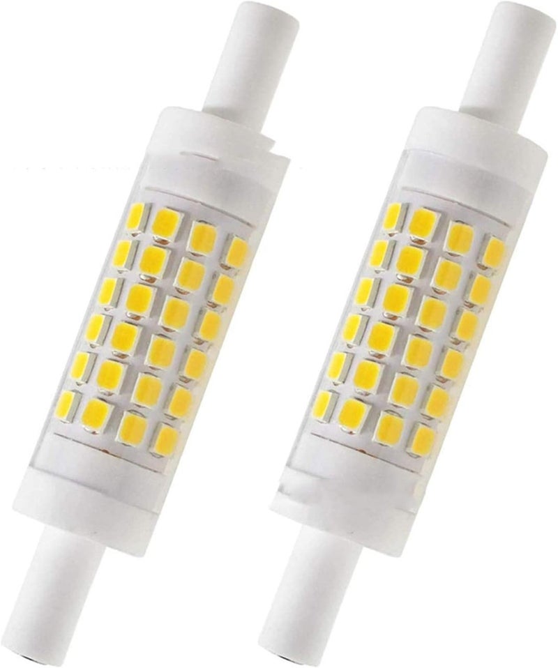 2PCS Ceramic R7S LED Dimming 220V 60 2835 5W Horizontal Lamp(Warm light) - Image 1