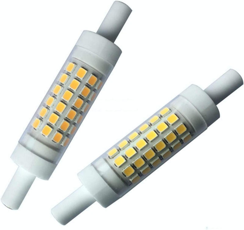 2PCS Ceramic R7S LED Dimming 220V 60 2835 5W Horizontal Lamp(Warm light) - Image 2