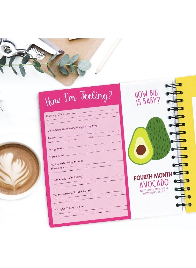 أنكونديشينال روزي My Nine Month Journey Pregnancy Journal and Baby Memory Book with Stickers - Image 2