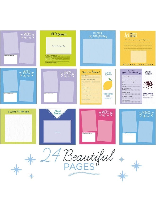 أنكونديشينال روزي My Nine Month Journey Pregnancy Journal and Baby Memory Book with Stickers - Image 4