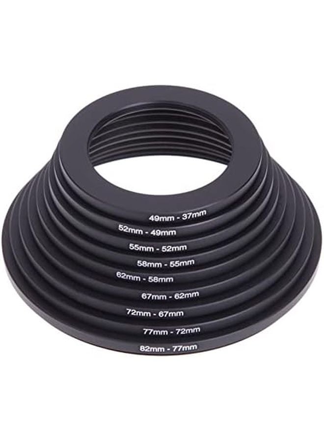 18 قطعة من مجموعة حلقات توصيل مرشح عدسة الكاميرا المعدنية، حلقات تصعيد وتصغير للتصوير الفوتوغرافي - Image 4