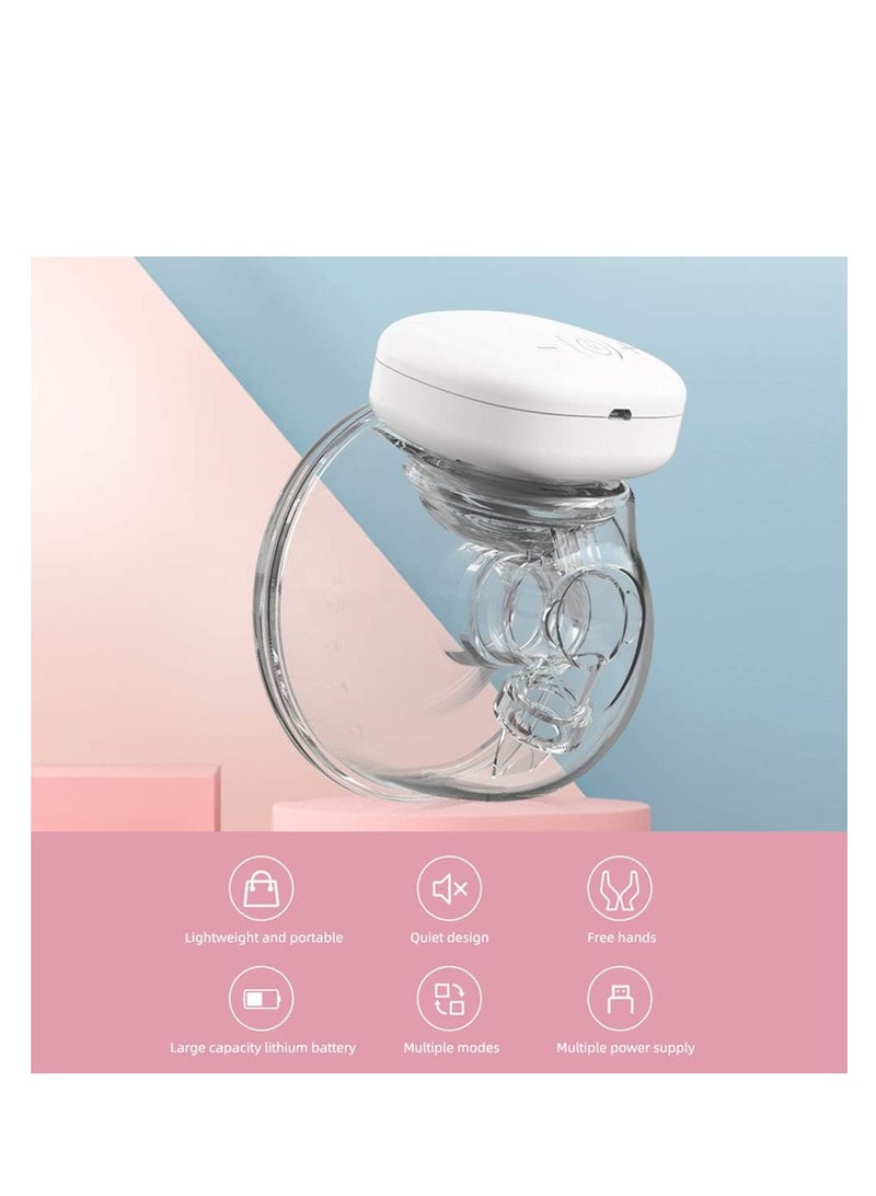 يوها YOUHA مجموعتان من المضخات التي يمكن ارتداؤها بدون استخدام اليدين، كوب كهربائي فردي محمول يمكن ارتداؤه 8 أونصة/240 مل، خالي من مادة BPA، 3 أوضاع، 9 مستويات شفط، جامع حليب للتغذية المريحة - Image 4