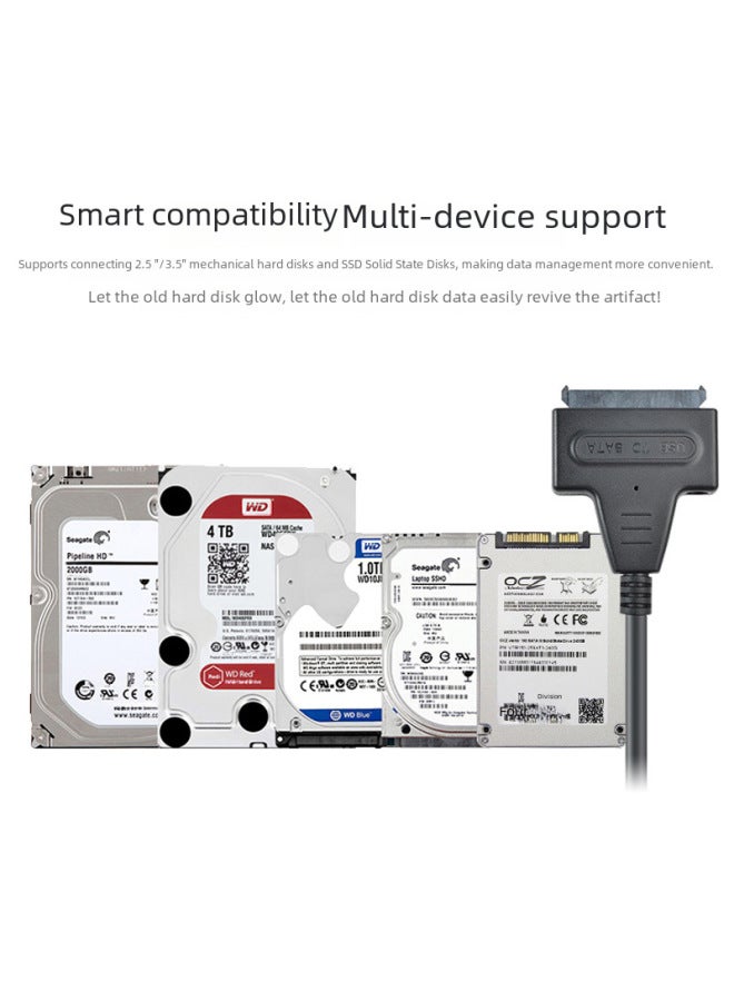 Desktop Hard Disk Converter Usb3.0 To Sata External Hard Disk Data Cable Easy Drive Line - Image 4
