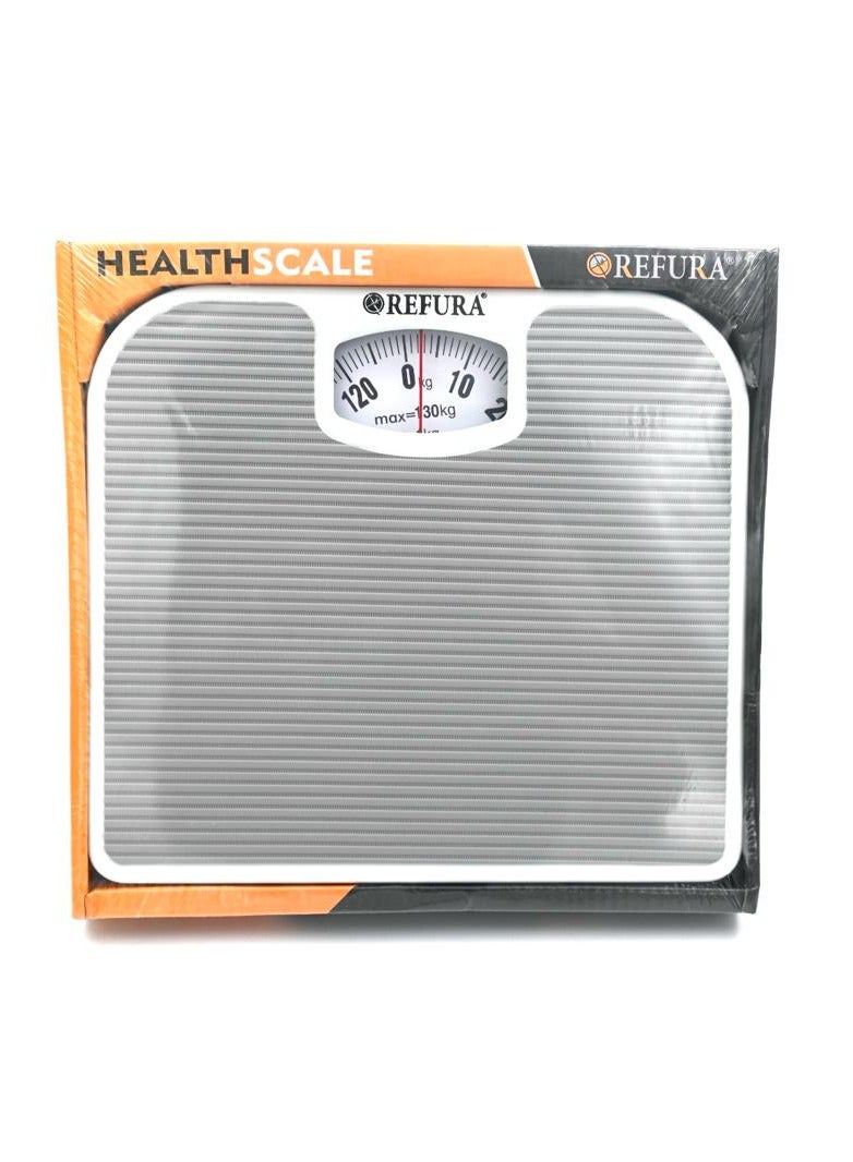 REFURA Manual Bathroom Weight Scale with Maximum 130 KG Load Grey RE-212 - Image 2