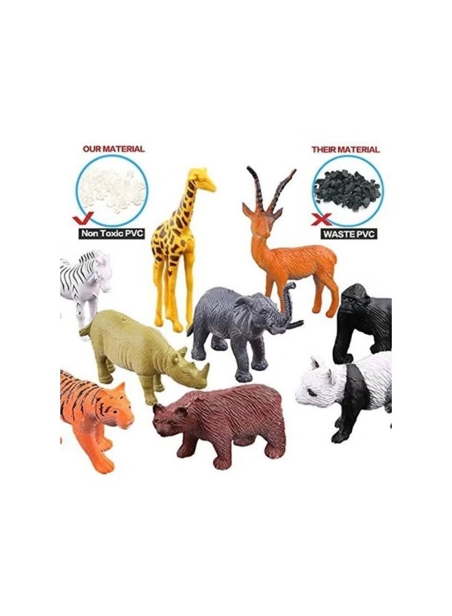 54-Piece Mini Jungle Animals Toys Set 1.9X9.7X4.3inch - Image 2