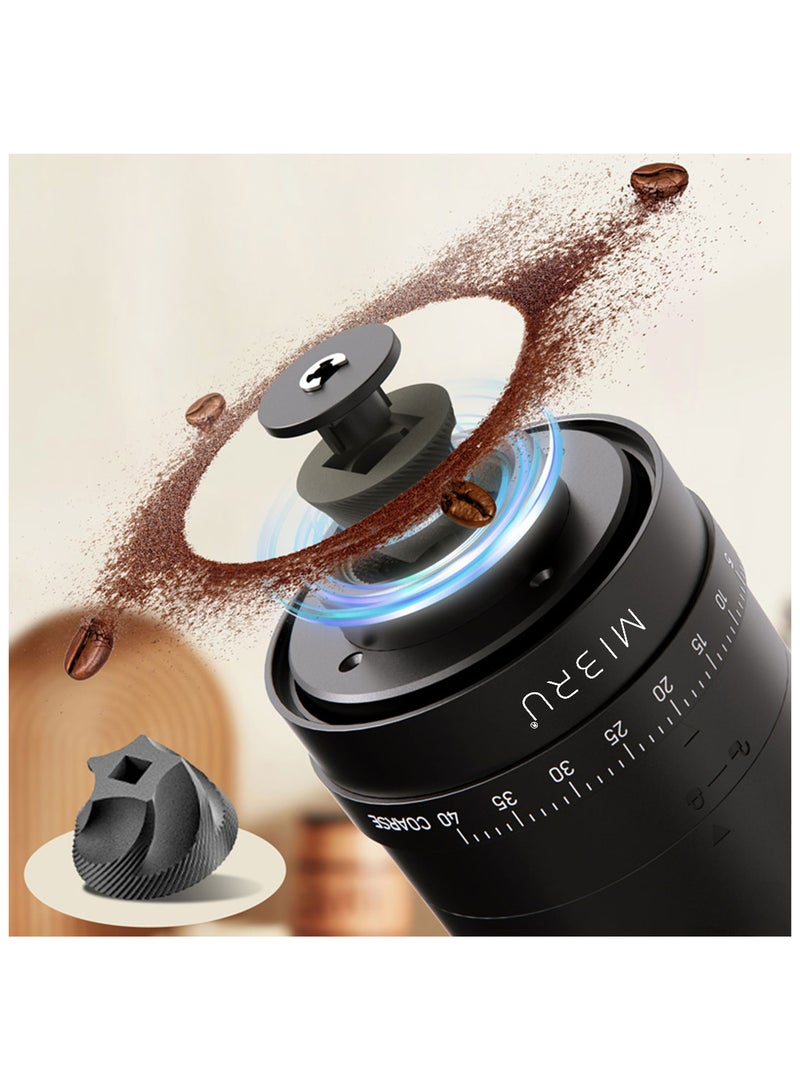 ميبرو مطحنة قهوة كهربائية قابلة لاعادة الشحن تروس من السيراميك الاسود الصلب - Image 3